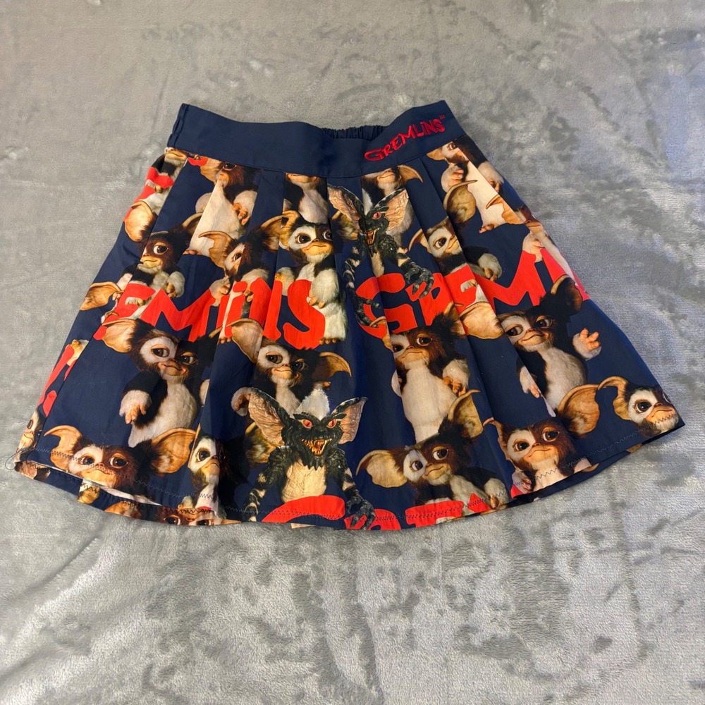 Graniph Gremlins Skirt Womens Size F Navy Blue Excellent